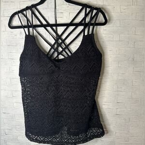 Joe boxer swim top, Lacey Shearer, black feminine coastal beach, summer swimwear